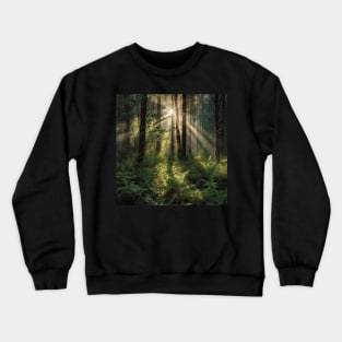 Sunshine on the dense forests after the rain Crewneck Sweatshirt